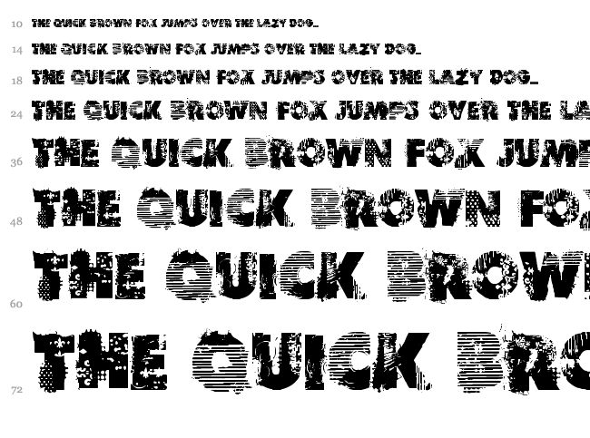 VTKS Reverso font waterfall